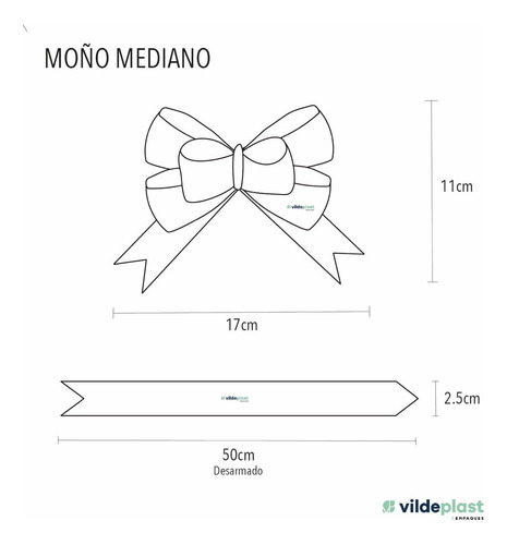 Moño Mediano Automático Mágico Boda Diseño Palomas 50 Pzas