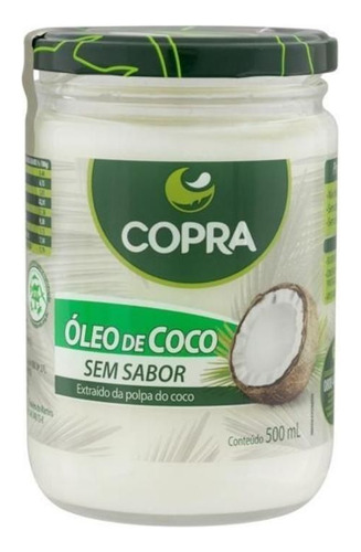 Óleo De Coco Extra Virgem 500ml Sem Sabor Sem Cheiro - Copra