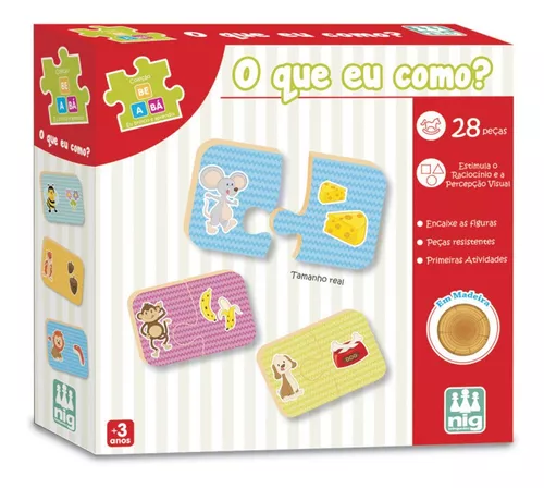 Jogo de Encaixe Tato e Formas Brinquedos Educativos 2 Anos