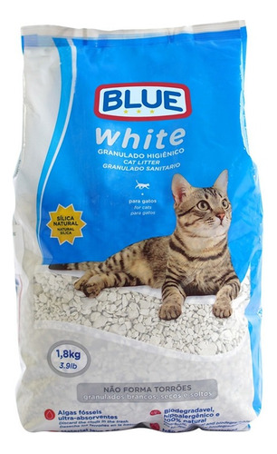 Areia Para Gatos White 1,8kg Blue - Pp017 x 1.8kg de peso neto