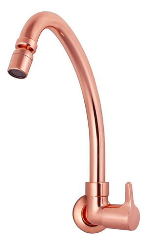 Grifo ártico de cocina con caño móvil, color rosa/rosa, color rosa/cobre