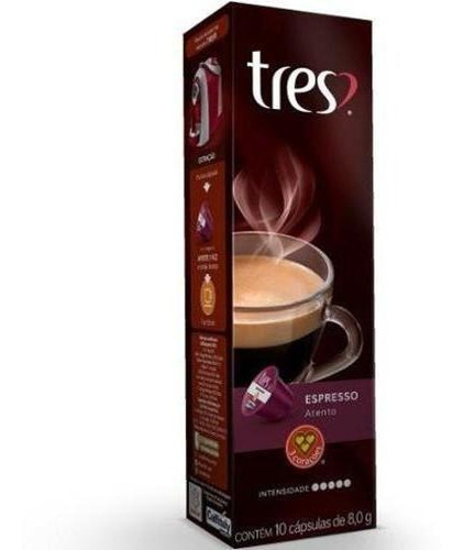 Café Tres 3 Corações Café Espresso Atento Caixa 10 Cápsulas