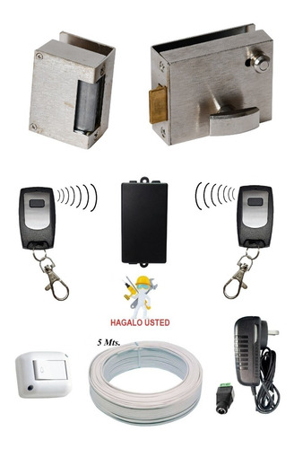 Cerradura Eléctrica Puerta Vidrio - Blindex Color Plata Ñw