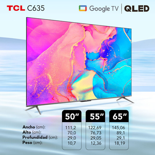 Qled 55 Tcl 55c635 4k Hdr Smart Tv Google Tv