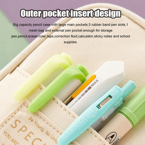 Pen Bag Juniors Expandable Kawaii For Elementary Case Pencil
