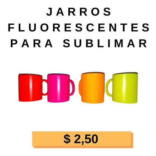 Tazas Fluorescentes Para Sublimar