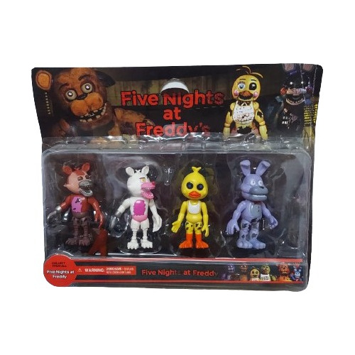 Blíster 4 Muñecos Five Nights At Freddy Calidad Chirimbolos