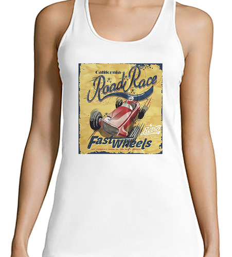 Musculosa Mujer Vehiculos Road Race Fast Whells Retro