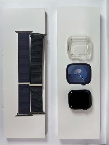 Apple Watch Series 9 41 Excelente Impecable Apple Care Negro Mesh Azul Acero (Usado)