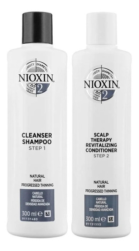 Nioxin-2 Shampoo + Conditioner Densificador Cabello Natural