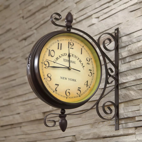 Reloj Retro De Metal Para Estación De Tren, Vintage, Antiguo