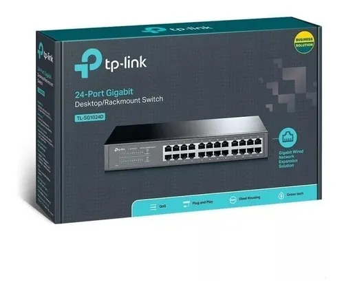 Switch Tplink 24 Puertos 10/100/1000 Gigabit Desk Tl Sg1024d