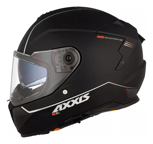 Casco Moto Integral Axxis Hawk Sv Solid A1 Negro Plan Fas