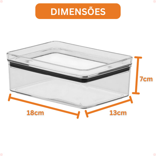 Porta Frios Hermético Transparente Acrílico Pote Tapoer Full
