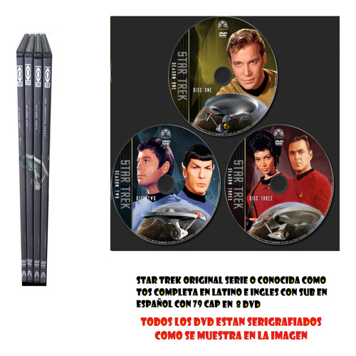 Star Trek Original Serie En Latino Completa 3 Temp Para Dvd