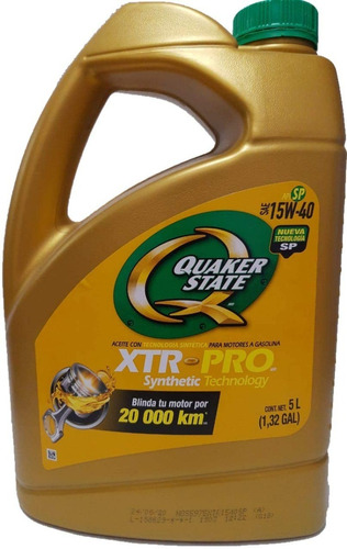 Aceite Quaker Multigrado 15w40 Xtr Pro Garrafa  5l. + Regalo