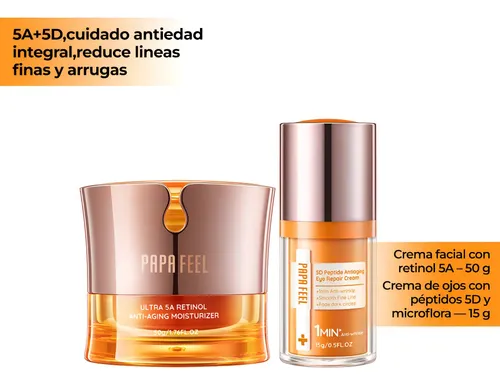 Papa Feel Facial Cream 5a + Eyes 5d Retinol Duo Pack