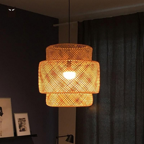 Lustre Pendente Luminária Moderna Lâmpada Led Madeira 127/220V