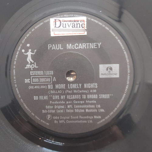 Disco Compacto Paul Mccartney - No More Lonely Nights (Usado)
