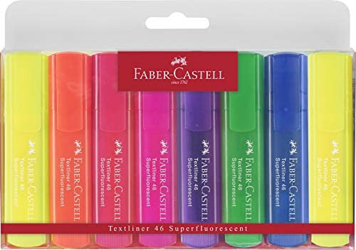 Faber-castell Fluorescent Set - 8 Bolígrafos Con Punta Bisel
