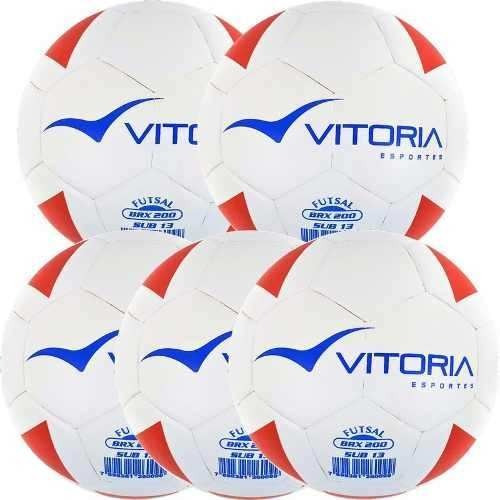 Kit 5 Bolas Futsal Vitoria Brx Max 200 Sub 13 Oferta