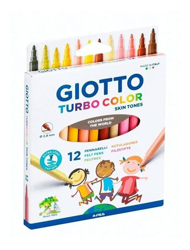 Marcador Giotto Turbo Color Skin Tones Caja X 12 F526900