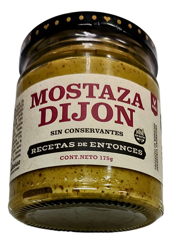 Mostaza Dijon X 175 Gr Receta De Entonces (sin Tacc)
