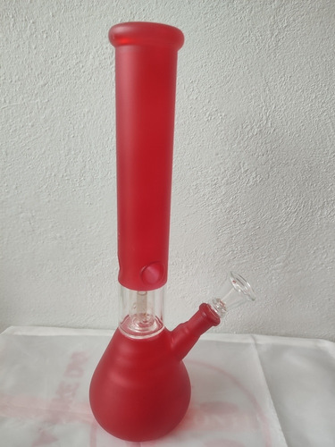 Ice Bong Cristal Templado Con Precoladores Color Rojo