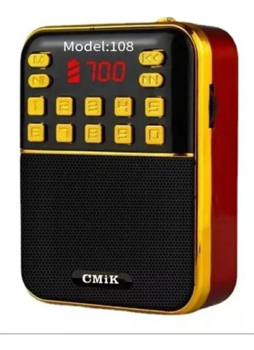Radio Retro Recargable Cmik Mk-108 Digital Fm/usb/sd/aur/mp3