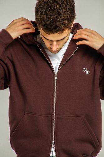 Campera Doble Zipper Hoodie Glac Unisex