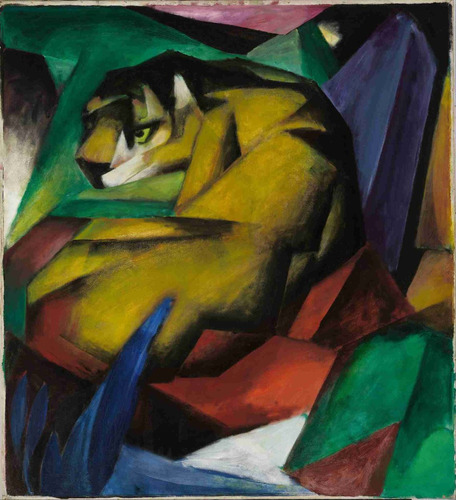 Lienzo Tela Canvas Arte Expresionismo Franz Marc Tigre 1912