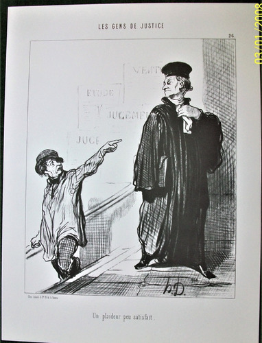 Daumier Lámina Francesa 32 X 24  Les Gens De Justice  Nº 26