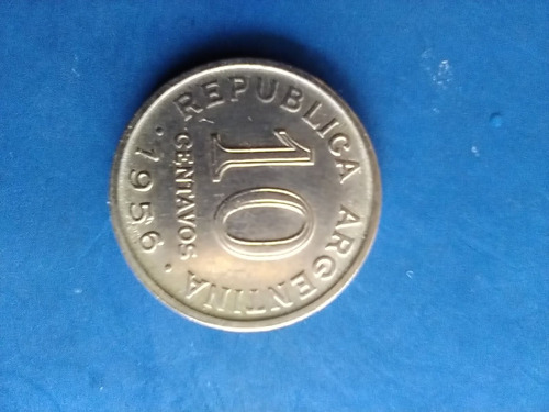 Monedas Antigua Argentina De 10 Centavos Año 1956 San Martin