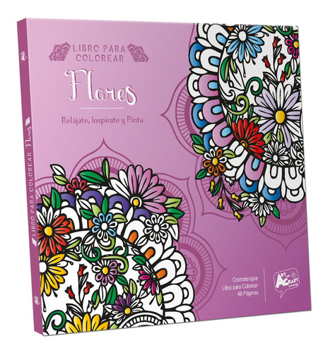 Libro Para Colorear Mandalas Flores Art & Craft