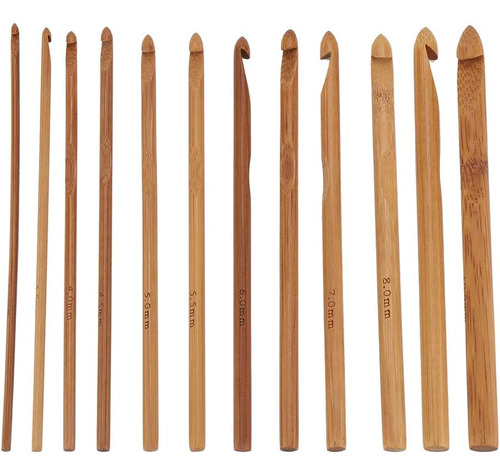 Kit De Ganchos De Ganchillo, 20 Ganchillo, Mango De Bambú,