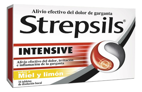 Strepsils Intensive Miel Y Limón 16 Tabletas