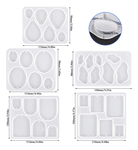 Moldes Para Resina Epoxica Joyeria Para Hacer Collar Aretes