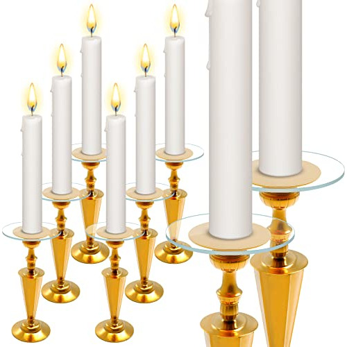 15 Piezas De Bobeches De Vidrio Velas, Protectores De G...