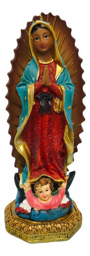 Virgen De Guadalupe En Porcelana 12 Cm + Novena