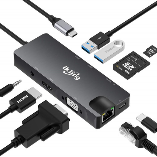 Adaptador Tipo C  A Multipuertos Usb - Micro Usb - Hdmi