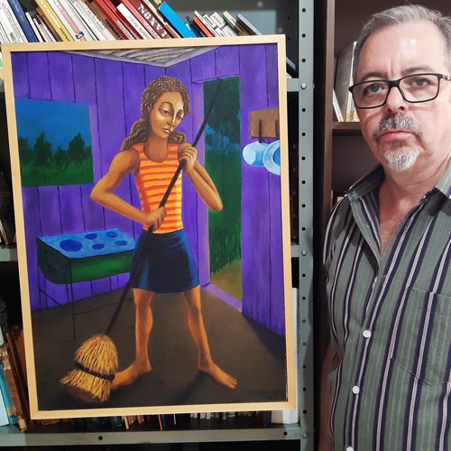 Imagem 2 de 2 de Minina Barreno , Pintura Acrílica Sobre Tela