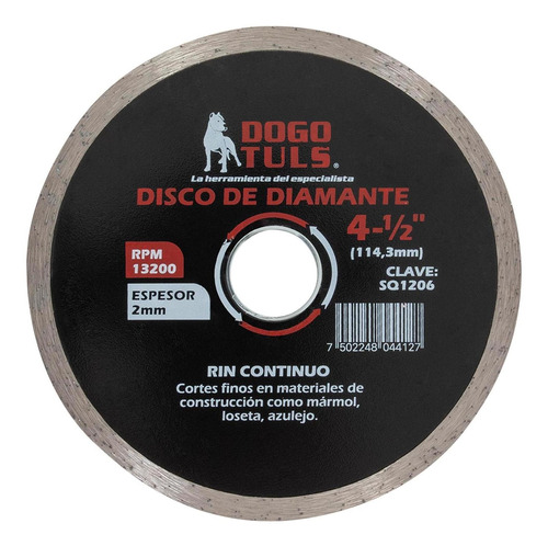 Disco De Diamante Rin Continuo 4-1/2 