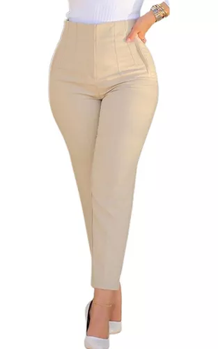 Pantalones De Vestir Mujer Skinny Para Dama Cintura Alta