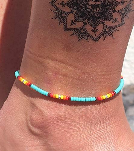 Tobillera Para Mujer, Tobillera Bohemia Con Cuentas De Estil