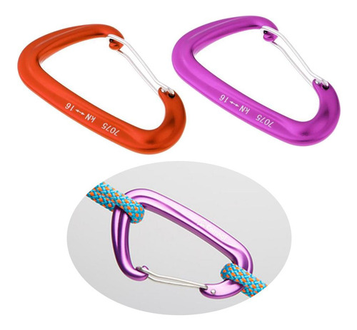 2pcs Hammock Carabiner Wire Gate Snap Carabiner Camping