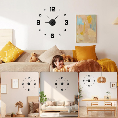 Calcomanía Decorativa Creativa For Reloj De Pared, Sin Marc