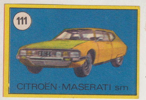 1972 Auto Citroen Maserati Sm Figurita Album Tuerca Uruguay