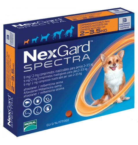 Nexgard Spectra Tabletas. Perros De 2-3.5 Kg