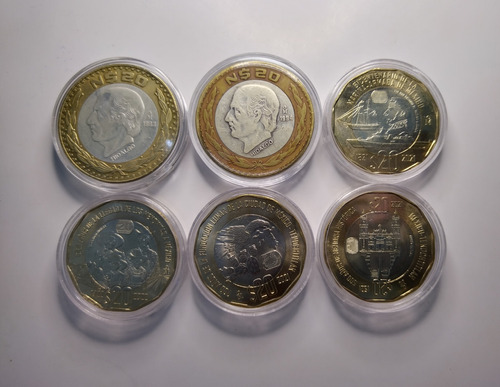 Coleccion 22 Monedas 20 Pesos Belisario, Hidalgo 1993 Y 1994