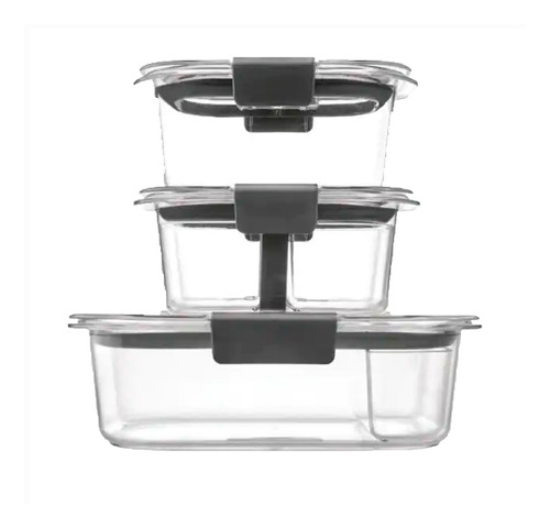 Envases 10 Piezas Con Cierre Hermético Rubbermaid Brilliance